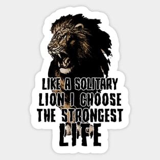 Lion Strong Life Motivation Sticker